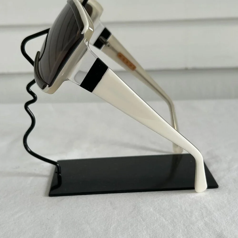 Marni‎ Shield Sunglasses Wraparound Brown Oversized Avant Garde Unisex